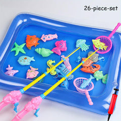 Magnetic Fishing Game with Inflatable Pool for Kids