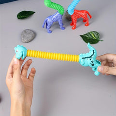 Creative Decompression Telescopic Tube Dinosaur DIY Giraffe Toy