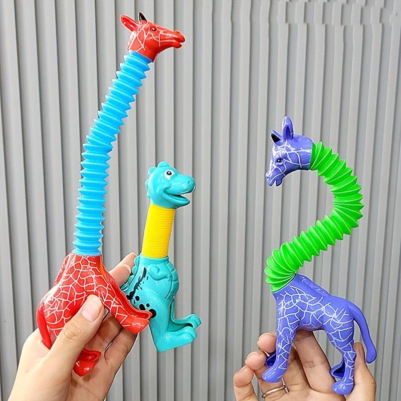 Creative Decompression Telescopic Tube Dinosaur DIY Giraffe Toy