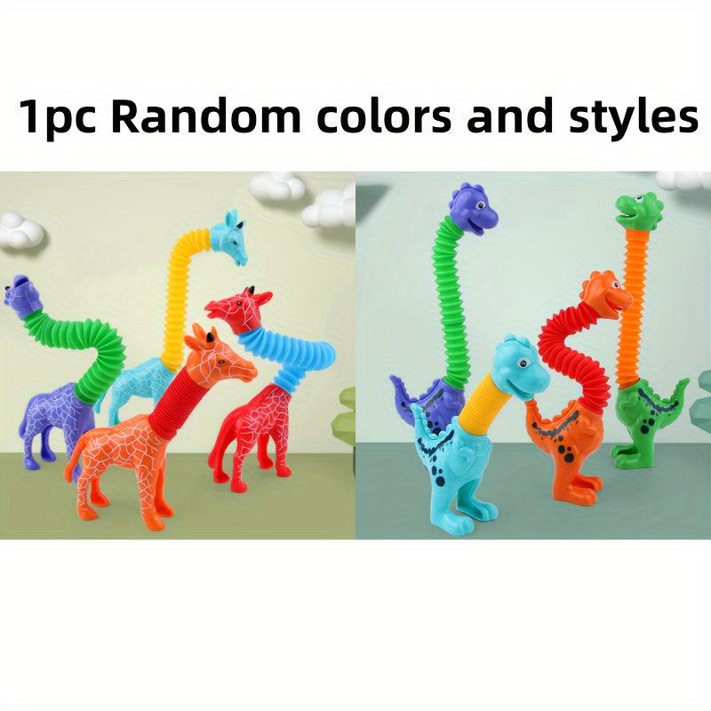 Creative Decompression Telescopic Tube Dinosaur DIY Giraffe Toy