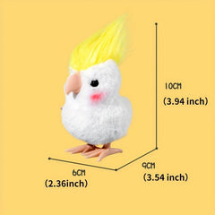 Parrot Clockwork Toy Jumping Wind Up Cockatoo Model Classic Bird Toys