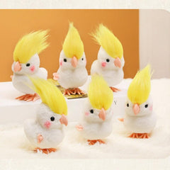 Parrot Clockwork Toy Jumping Wind Up Cockatoo Model Classic Bird Toys