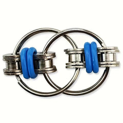 3Pcs Metal Chain Stress Relief Finger Toy Keychain
