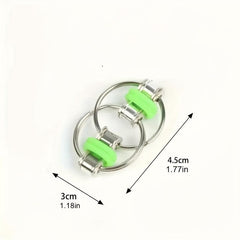 3Pcs Metal Chain Stress Relief Finger Toy Keychain