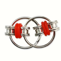 3Pcs Metal Chain Stress Relief Finger Toy Keychain