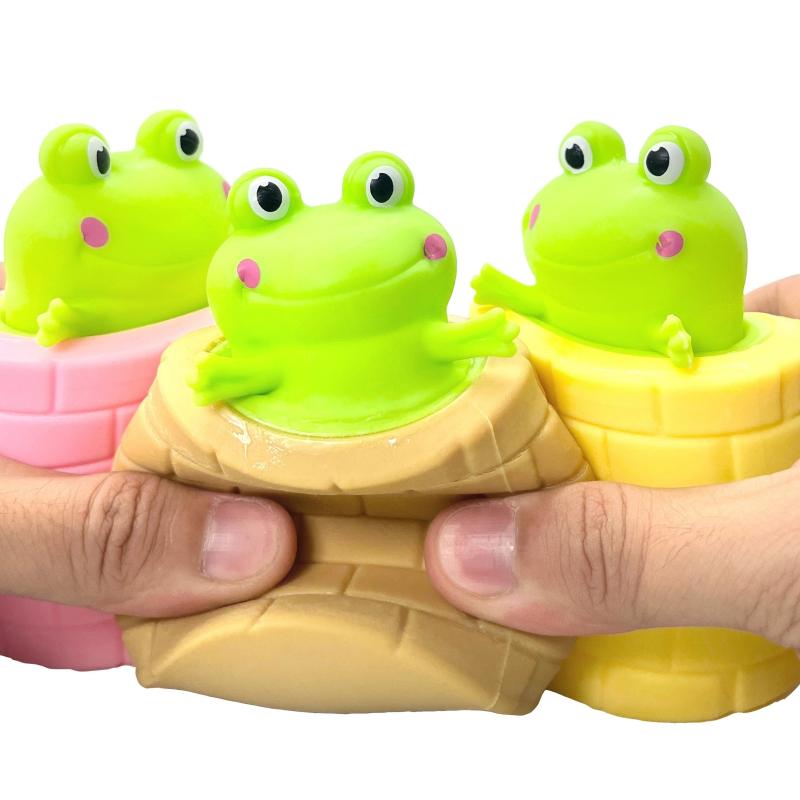 Educational Frog Squeeze Toy for Kids Anxiety Relief Fun