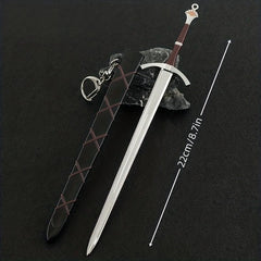 Medieval Sword Model for Game and Film, Handicraft Decoration Pendant