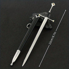Medieval Sword Model for Game and Film, Handicraft Decoration Pendant