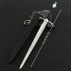 Medieval Sword Model for Game and Film, Handicraft Decoration Pendant