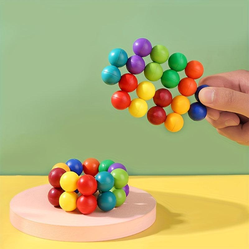Preschool Puzzle Bead Stress Ball - 3D Magic Ball Toy