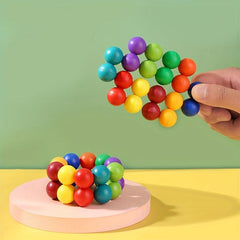 Preschool Puzzle Bead Stress Ball - 3D Magic Ball Toy