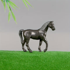 8 Pcs Mini Farm Horse Toy Set with 6 Pcs Fence