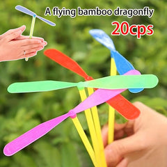 Transparent Bamboo Dragonfly Flying Toys Outdoor Educational Party Toys