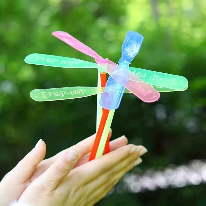 Transparent Bamboo Dragonfly Flying Toys Outdoor Educational Party Toys