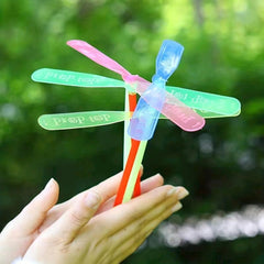 Transparent Bamboo Dragonfly Flying Toys Outdoor Educational Party Toys