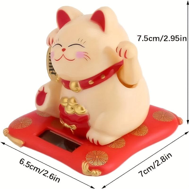 Solar Waving Cat Lucky Cat Ornament Home Car Decor