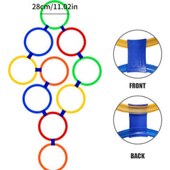 Hopscotch Ring Clip Jump Ring Game Toys for Outdoor Play