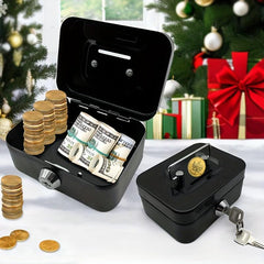 Kids Piggy Bank With Key Storage Box Coin Box