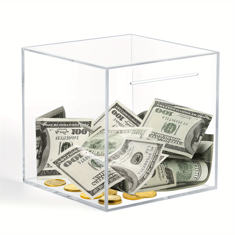 Clear Acrylic Piggy Bank for Adults