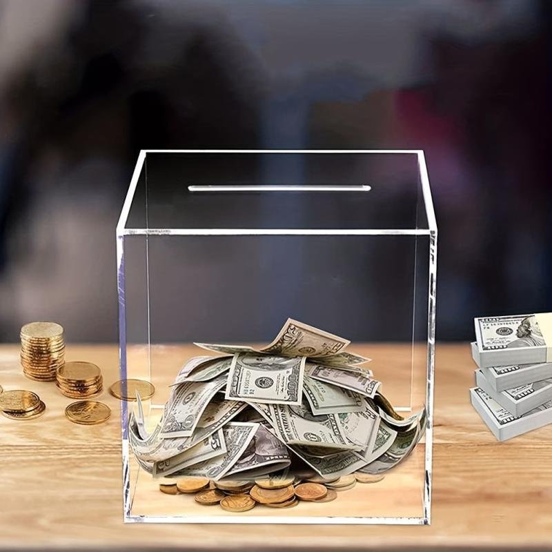 Acrylic Piggy Bank for Adults and Kids