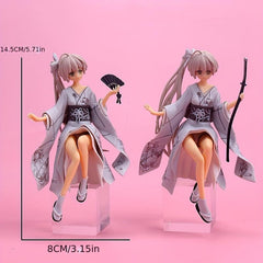 Kimono Anime Girl Figure Model Car Ornament Teen Gift