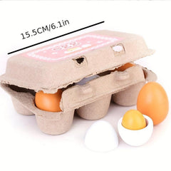 Wooden Artificial Eggs DIY Toy Set for Children