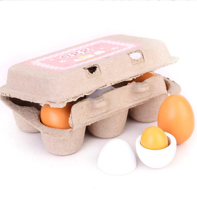 Wooden Artificial Eggs DIY Toy Set for Children