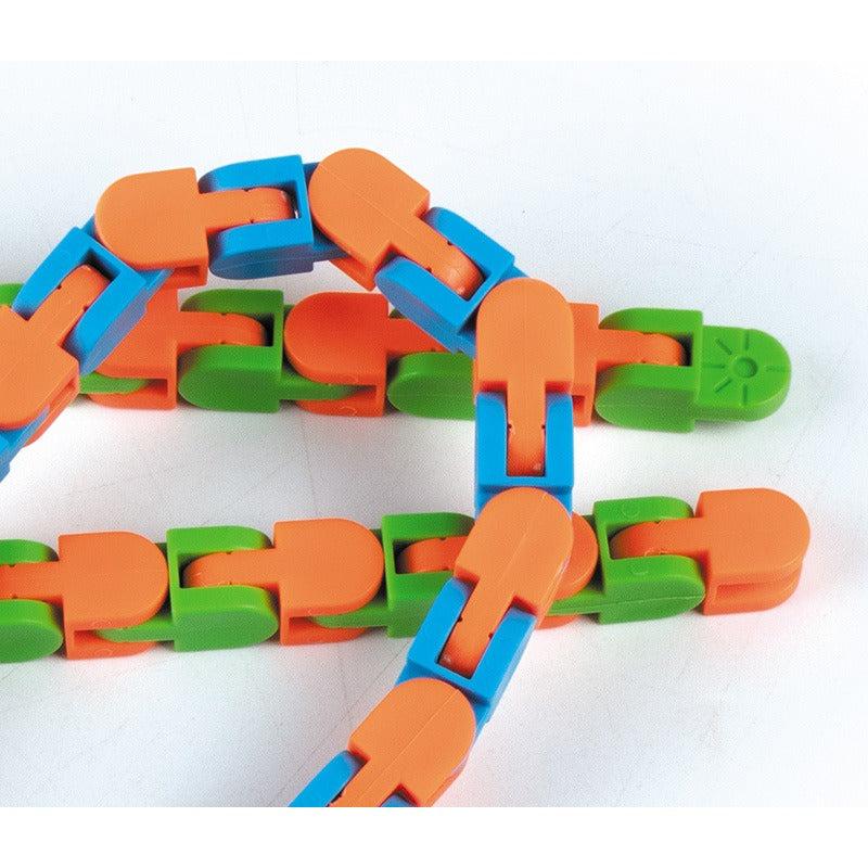 24 Section Bicycle Chain Track Decompression Toy Fluid Bracelet