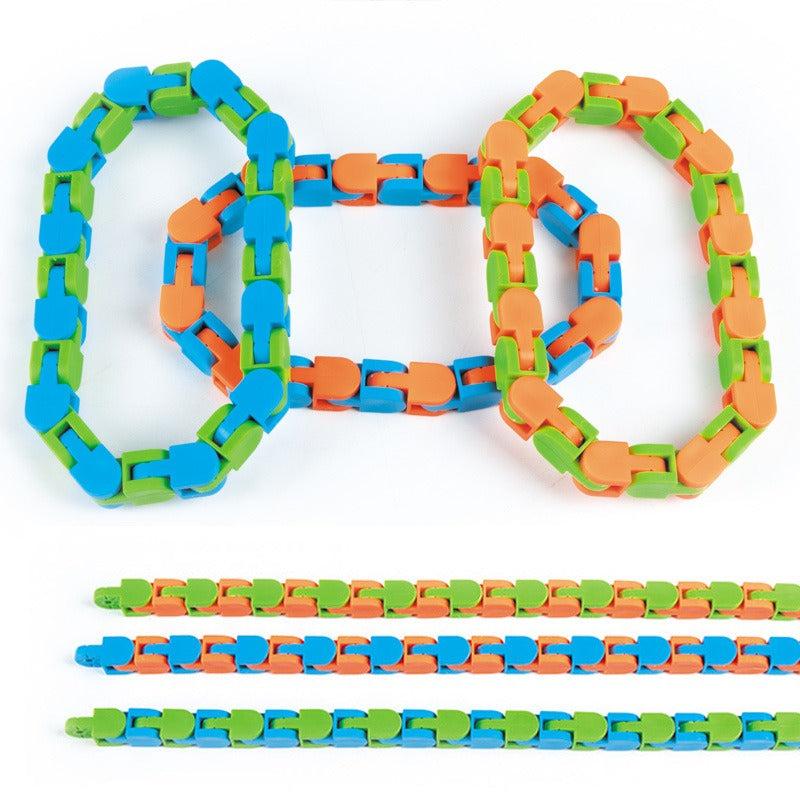 24 Section Bicycle Chain Track Decompression Toy Fluid Bracelet