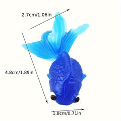 10Pcs Multicolor Rubber Goldfish Bath Toy Water Play Games Toys
