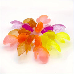 10Pcs Multicolor Rubber Goldfish Bath Toy Water Play Games Toys