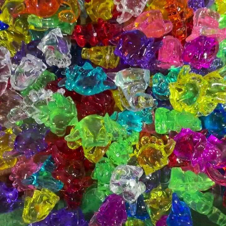 12pcs Acrylic Dinosaur Toy DIY Gem Toys Colorful Animal Decoration