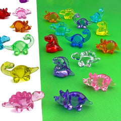 12pcs Acrylic Dinosaur Toy DIY Gem Toys Colorful Animal Decoration