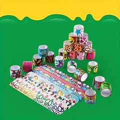 10pcs Slap Bracelet Kids Bulk Wristband Animals Print Easter Party Favors
