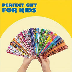 10pcs Slap Bracelet Kids Bulk Wristband Animals Print Easter Party Favors