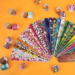 10pcs Slap Bracelet Kids Bulk Wristband Animals Print Easter Party Favors