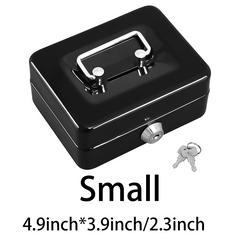 Medium Cash Box With Money Tray Small Safe Lock Box With Key Cash Drawer