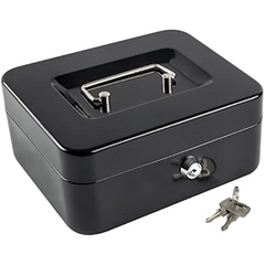 Medium Cash Box With Money Tray Small Safe Lock Box With Key Cash Drawer