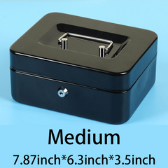 Medium Cash Box With Money Tray Small Safe Lock Box With Key Cash Drawer