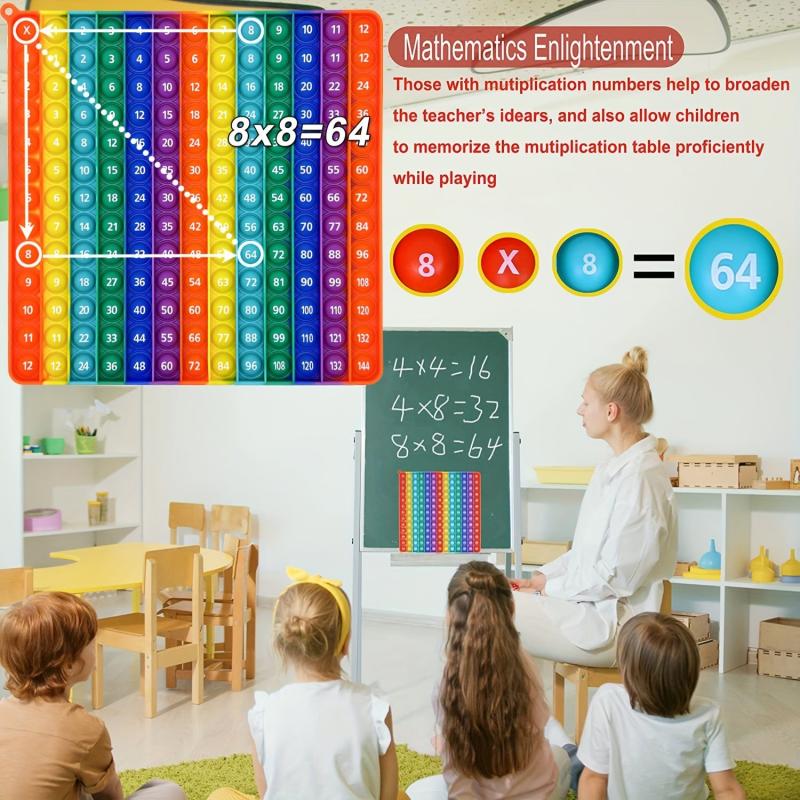 12x12 Multiplication Game Pop Toys Math Education Toy for Kids