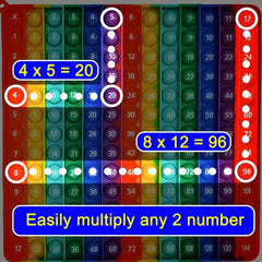12x12 Multiplication Game Pop Toys Math Education Toy for Kids