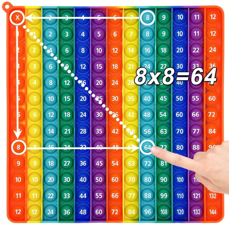 12x12 Multiplication Game Pop Toys Math Education Toy for Kids