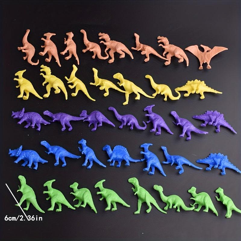 10pcs Mini Dinosaur Room Decoration Soft Glue Model