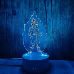3D Saiyan Figure Night Light for Kids - Perfect Gift for Birthdays & Christmas