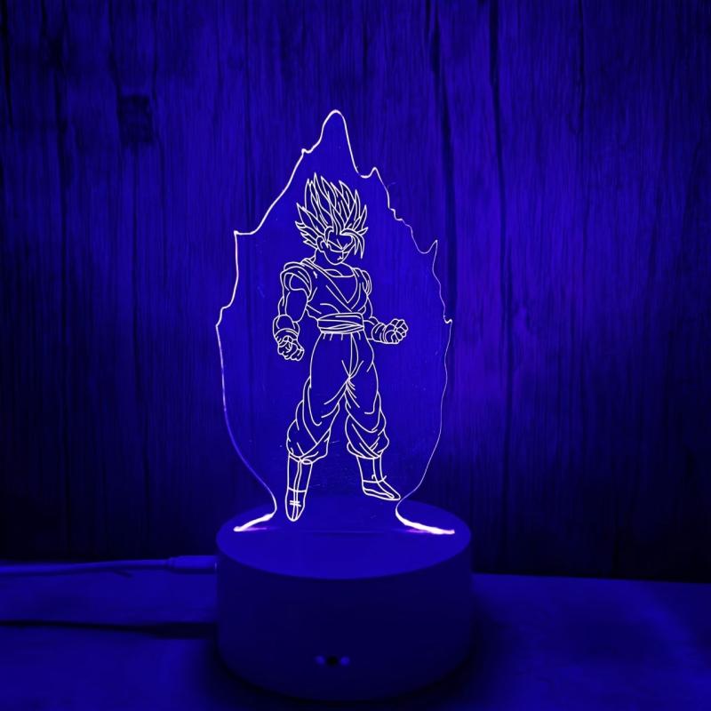 3D Saiyan Figure Night Light for Kids - Perfect Gift for Birthdays & Christmas