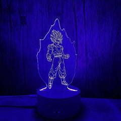 3D Saiyan Figure Night Light for Kids - Perfect Gift for Birthdays & Christmas