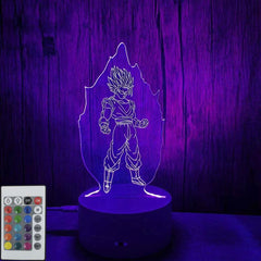 3D Saiyan Figure Night Light for Kids - Perfect Gift for Birthdays & Christmas