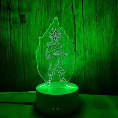 3D Saiyan Figure Night Light for Kids - Perfect Gift for Birthdays & Christmas