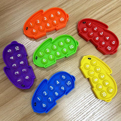 6pcs Easter Bunny Ten Frame Math Pop Fidget Toys for Kids