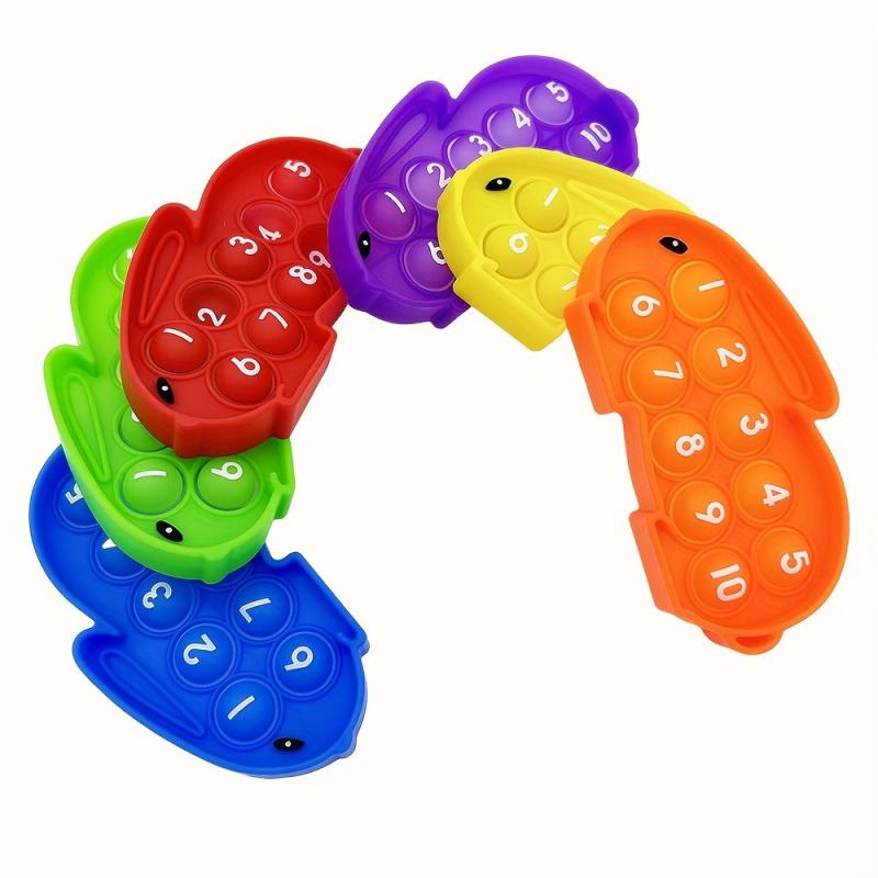 6pcs Easter Bunny Ten Frame Math Pop Fidget Toys for Kids
